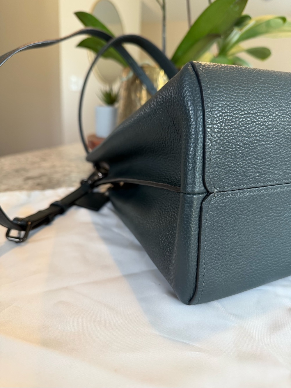 Rare Coach Charlie Bucket Bag In Pine Green & Gunmetal Hardware Style 55200 - Picture 4 of 8